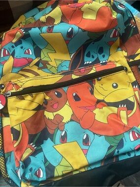 Pokemon Black and White Lined Backpack Interior - Pokémon Brand